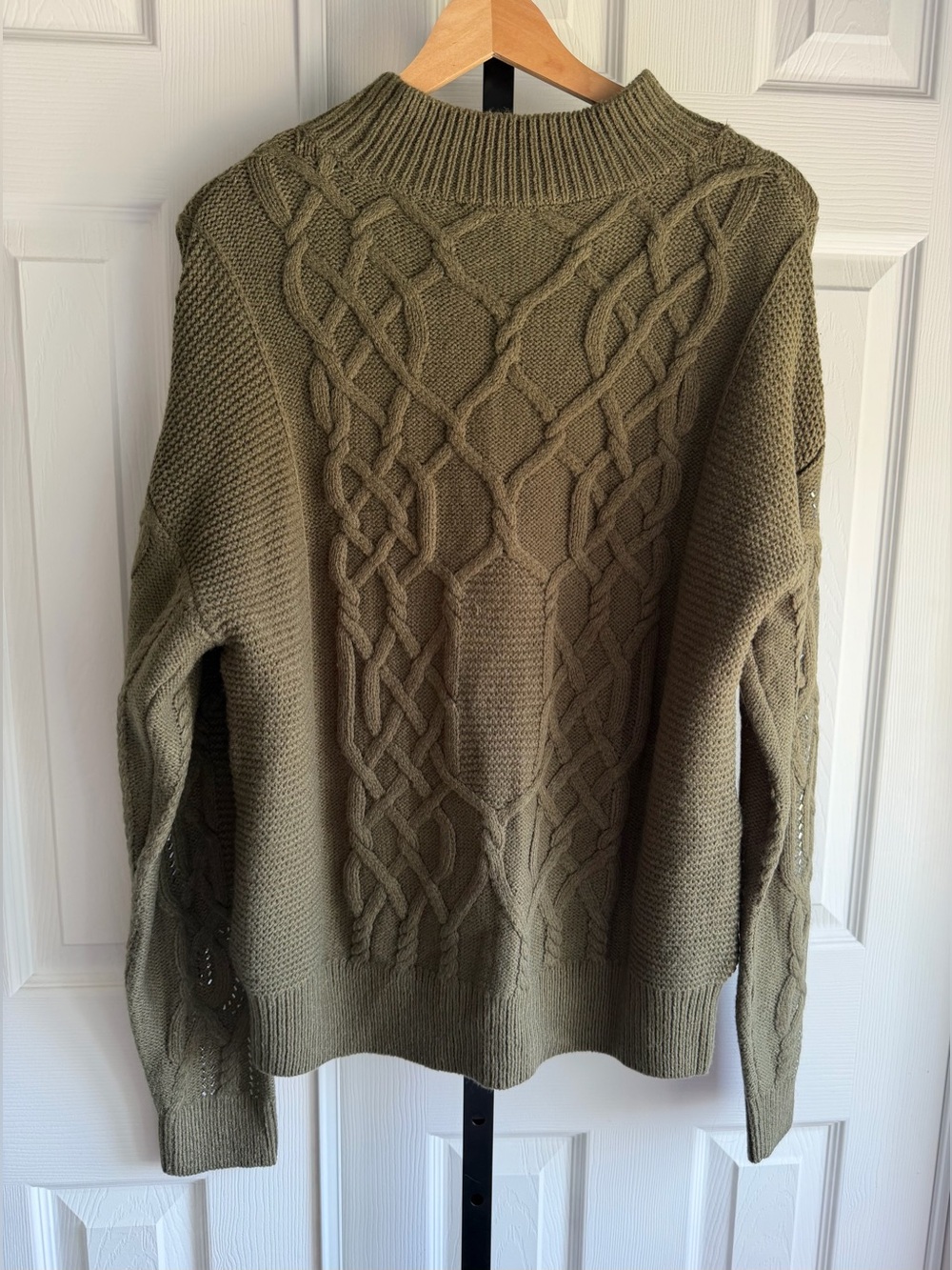 NWT White House Black Market Wool
Olive Green Embellished Cable Size: XL - Picture 3 of 8